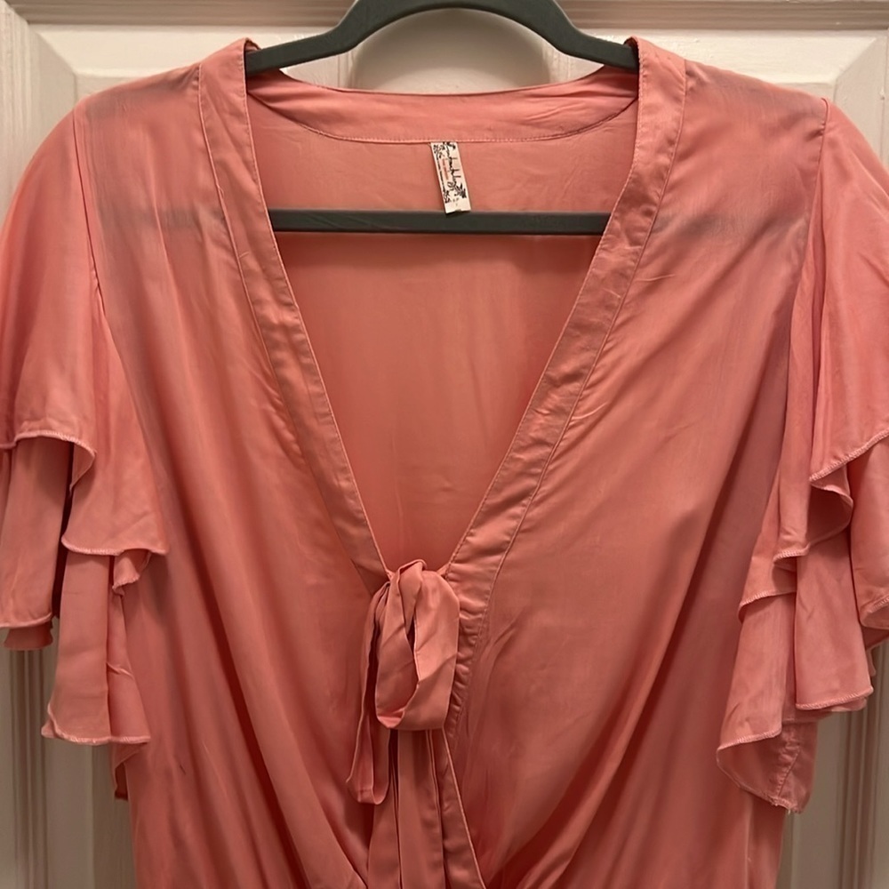 Free People Intimates. Call Me Later Bodysuit. Peach. Size Small. NWOT - Picture 4 of 14